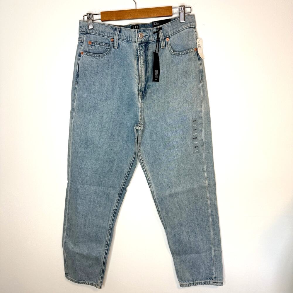 GAP 90s High Rise Mom Jeans In Light Wash Size 30 New - Picture 3 of 14